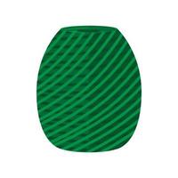 couleur de fil de bobine vert isolé sur fond blanc. canette pour tricoter à plat. vecteur