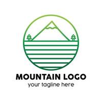 concept de design moderne de logo de montagne vecteur