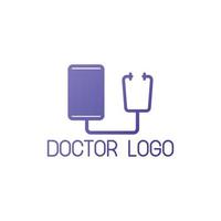 médecin logo santé art conceptuel moderne vecteur