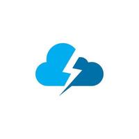 logo flash storm, logo nuage et boulon vecteur