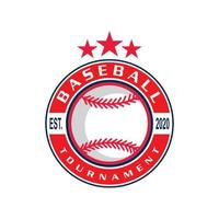 logo de l'emblème du baseball, logo du sport vecteur