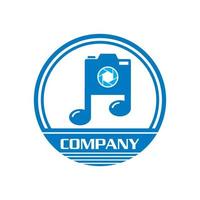 logo de musique live, logo de technologie vecteur
