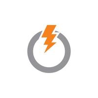 logo électrique de puissance, logo de technologie numérique vecteur