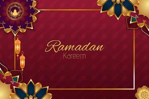 fond islamique ramadan kareem avec élément vecteur