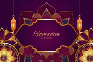 fond islamique ramadan kareem avec élément vecteur
