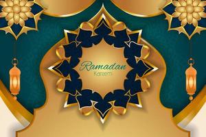 fond islamique ramadan kareem avec élément vecteur