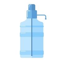 refroidisseur d'eau bleu isolé sur fond blanc. boisson plus fraîche de bureau pour hommes et femmes d'affaires. vecteur