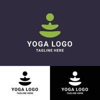 logo de yoga minimaliste vecteur