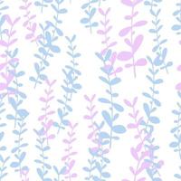 modèle sans couture d'éléments de branches d'eucalyptus botanique rose et bleu. toile de fond florale isolée. vecteur
