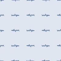 modèle sans couture de requin de récif dans un style scandinave. fond d'animaux marins. illustration vectorielle pour enfants textile drôle. vecteur