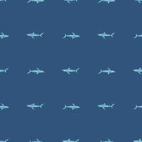 requin bleu à motif transparent sur fond bleu foncé. texture de poisson marin à toutes fins. vecteur