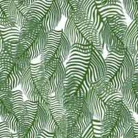 modèle sans couture de feuille de palmier moderne avec imprimé feuillage dessiné à la main. fond de nature art abstrait. illustration vectorielle pour le textile saisonnier. vecteur