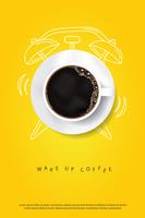 Illustration vectorielle de café affiche publicité flayers vecteur