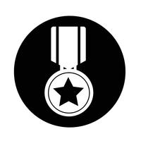 icône de la médaille vecteur