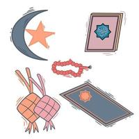 vecteur pour le thème du ramadan doodle islamique