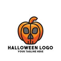 concept moderne de conception de logo hallowen vecteur