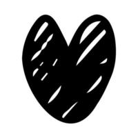 illustrations de croquis de symbole de coeur de doodle. icône de doodle symbole d'amour. élément de conception isolé sur fond blanc. vecteur