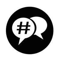 Icône de média social Hashtag vecteur