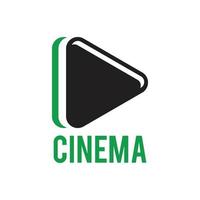 concept de design moderne de logo de cinéma vecteur