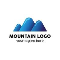 concept de design moderne de logo de montagne vecteur