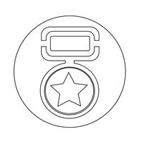 icône de la médaille vecteur