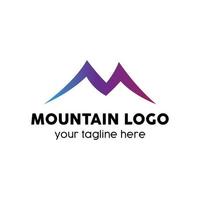 concept de design moderne de logo de montagne vecteur