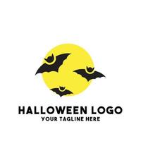 concept moderne de conception de logo hallowen vecteur