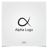 logo alpha premium modèle élégant vecteur eps 10