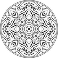conception de mandala de motif circulaire de luxe ornemental pour la coloration vecteur