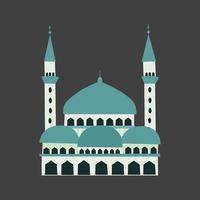 illustration plate de vecteur de mosquée