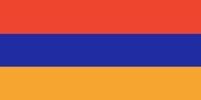 drapeau arménien. couleurs et proportions officielles. drapeau national arménien. vecteur