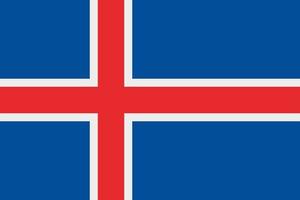 icône de vecteur de drapeau islandais. le drapeau de l'islande