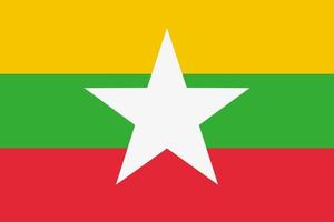 le drapeau de l'icône de vecteur du myanmar