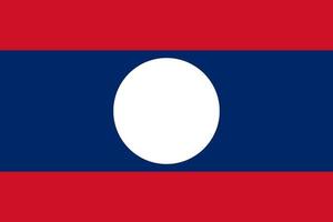 le drapeau de l'icône de vecteur du laos