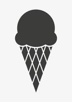 icône de crème glacée isolé sur fond blanc. symbole de crème glacée pour la conception de site Web et l'application mobile. illustration de logo de crème glacée vecteur