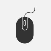 icône de vecteur de souris d'ordinateur isolé sur fond blanc. signe d'équipement pc