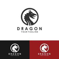 dragon vecteur icône illustration design logo modèle
