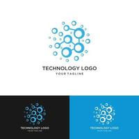 vecteur de logo de technologie. symbole scientifique.