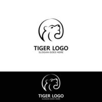illustration d'icône logo vectoriel tigre