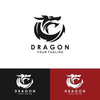 dragon vecteur icône illustration design logo modèle