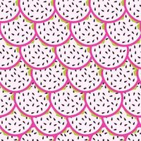 modèle sans couture avec pitaya. fruit du dragon. illustration vectorielle. vecteur