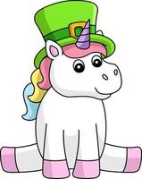 saint patricks day licorne dessin animé clipart vecteur