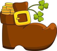 saint patricks jour chaussure dessin animé clipart vecteur