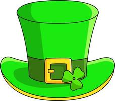 saint patricks jour lutin chapeau dessin animé clipart vecteur