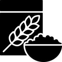 icône de glyphe de céréales vecteur alimentaire