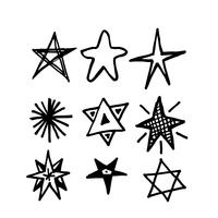 Icône étoile dessiné à la main Doodle vecteur