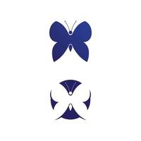 logo de conception de papillon et icône conceptuelle simple et colorée d'insecte animal. logo. illustration vectorielle vecteur