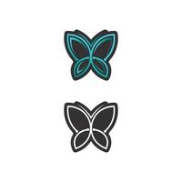 papillon et beauté icône conceptuelle simple et colorée. logo. illustration vectorielle vecteur