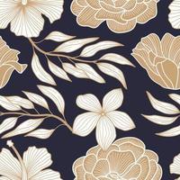 motif floral sans couture avec des feuilles. fond tropical vecteur