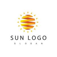 modèle de conception de logo soleil, icône de soleil créatif abstrait vecteur